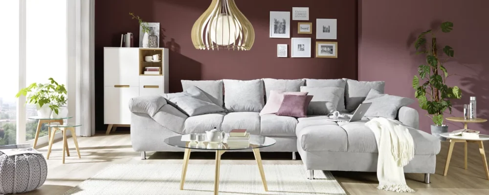 Canapé d'angle sejour Prestige Gris – Image 2